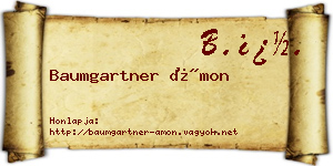 Baumgartner Ámon névjegykártya